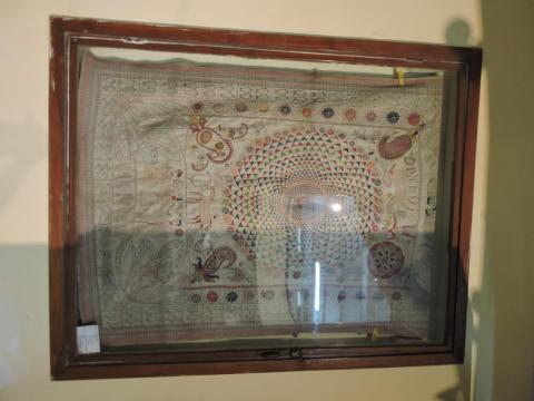 Katha embroydary work from Khulna displayed in Gurusadhar Museum, West Bengal, India